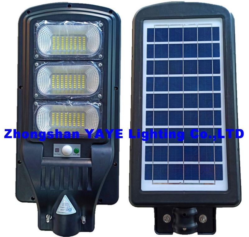 Yaye 2022 Hot Sell USD24.5/PC for 300W Lithium Battery Highway Cost Installing Solar LED Street Light with Control Modes: Light +Time + Rador Sensor + Remote