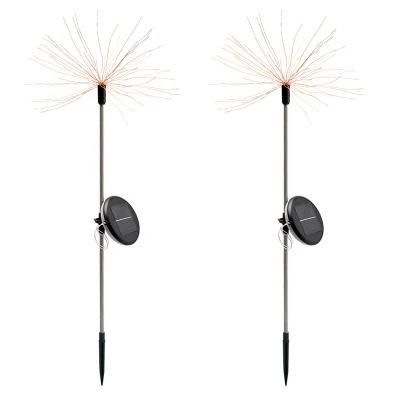 Firework LED Copper Wire String Lights Stick Starburst Fairy Solar Lights for Christmas Xmas Party Garden Outdoor Decoration