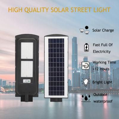 Remote Control Street Outdoor Waterproof IP65 100W 200W 300W All in One Solar LED Light
