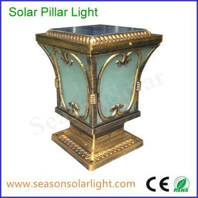 Best Price Wholesales Double LED Lighting 5W Solar LED Pillar Lighting Lamp for Outdoor Gate Lighting