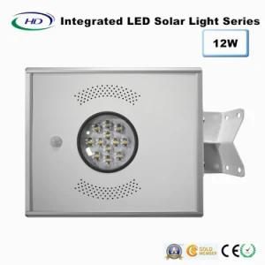 12W PIR Sensor Integrated LED Solar Garden Light