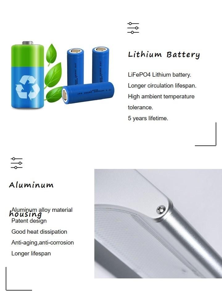 Top Sale 60PCS LED Bead Solar Gate Light with Lithium Battery for Garden