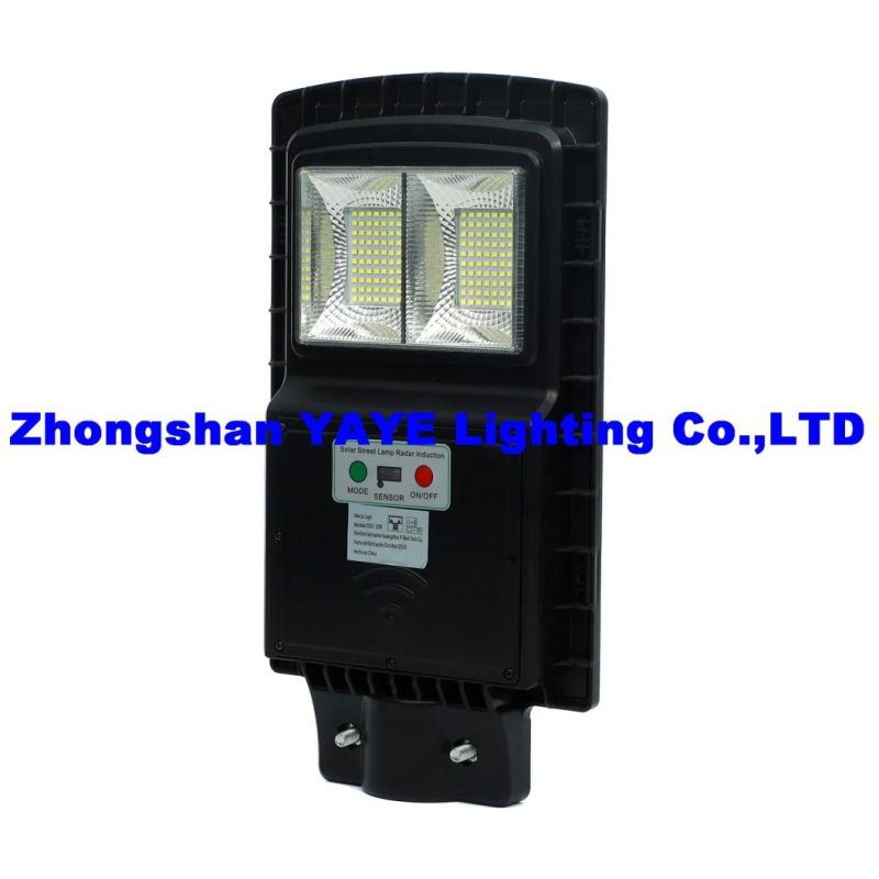Yaye 2021 Hot Sell Good Price 60W All in One Solar LED Street Garden Road Light with Control Modes: Light +Timing +Rador Control / Motion Sensor+PIR Controller