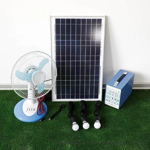 Metal 10W Solar Lighting Kit with 3 Lamps for Lighting