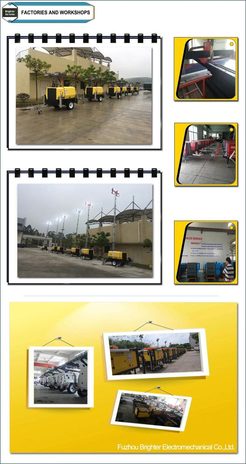 Compact Traffic Safety Mobile Tower Light for Emergency and Rescue