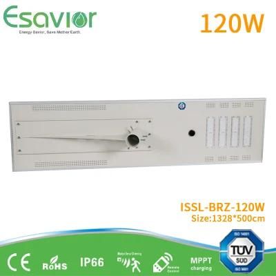 100000 Hours LED Light Lifespan 120W Solar LED Street Lamp All in One LED Solar Powered Street Light
