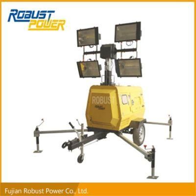 Mobile Light Tower with 4 Metal Halide Lamps