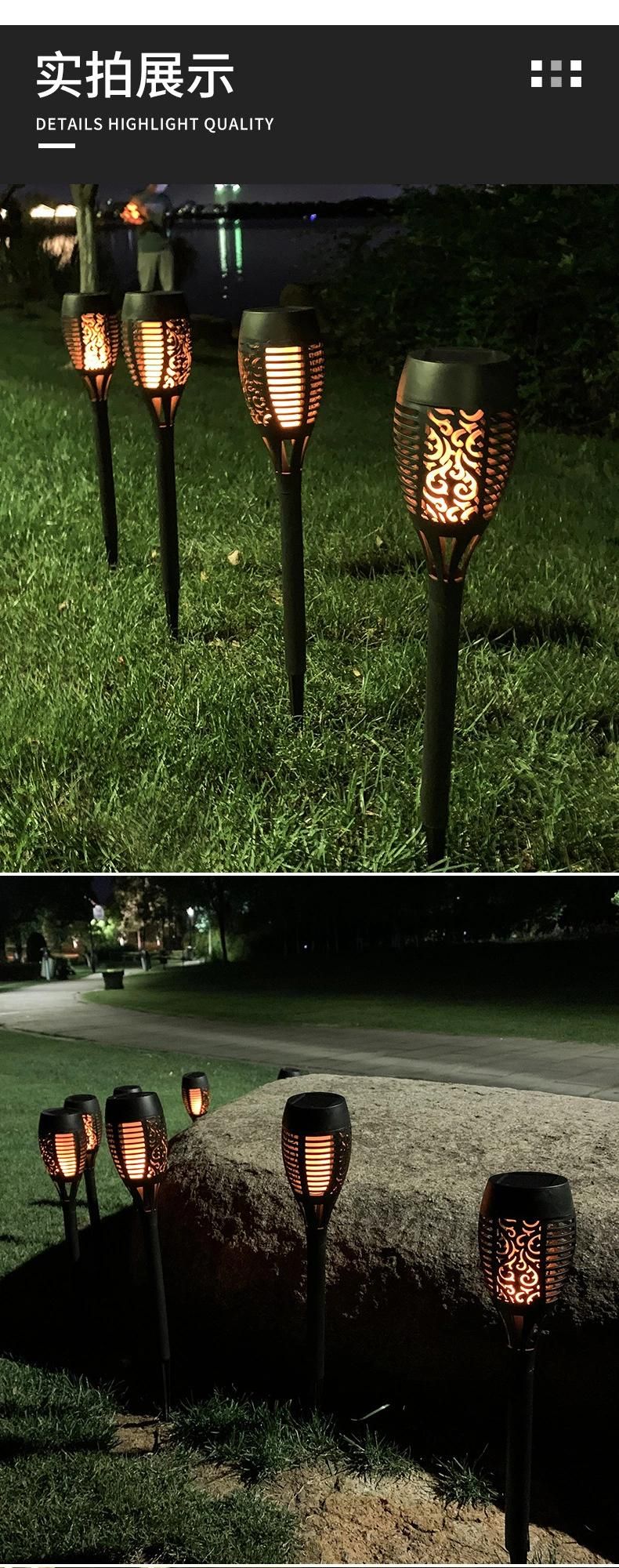 12 LED Solar Garden Light Outdoor Solar Light Waterproof Flickering Flame Torches Lawn Lamp
