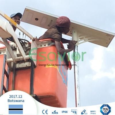 5000lm IP66 Waterproof 50W Integrated Solar Street Lighting Motion Sensor LED Solar Light All in One Manufacturer