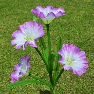 LED Morning Glory Stake Light Solar Energy Rechargeable for Outdoor Garden Patio Pathway Porch Backyard Wyz16587