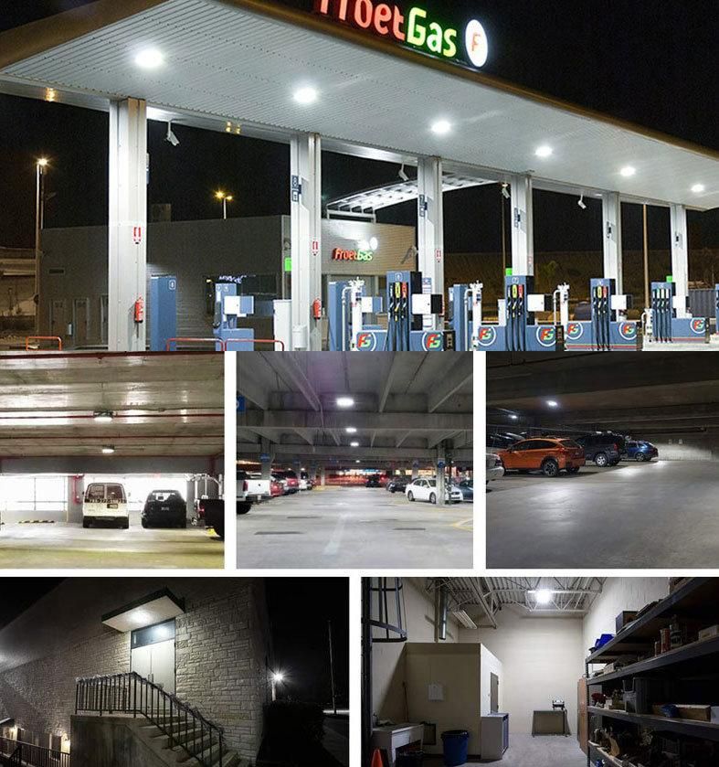 60W 80W 100W 120W Surface Recessed Mount Ceiling Installation Gas Station LED Canopy Light