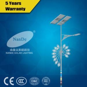 LED Solar Street Light with Double Arms 12V 30ah Lithium Battery