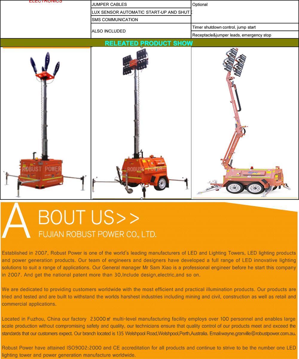High Efficiency LED Industrial Light Tower