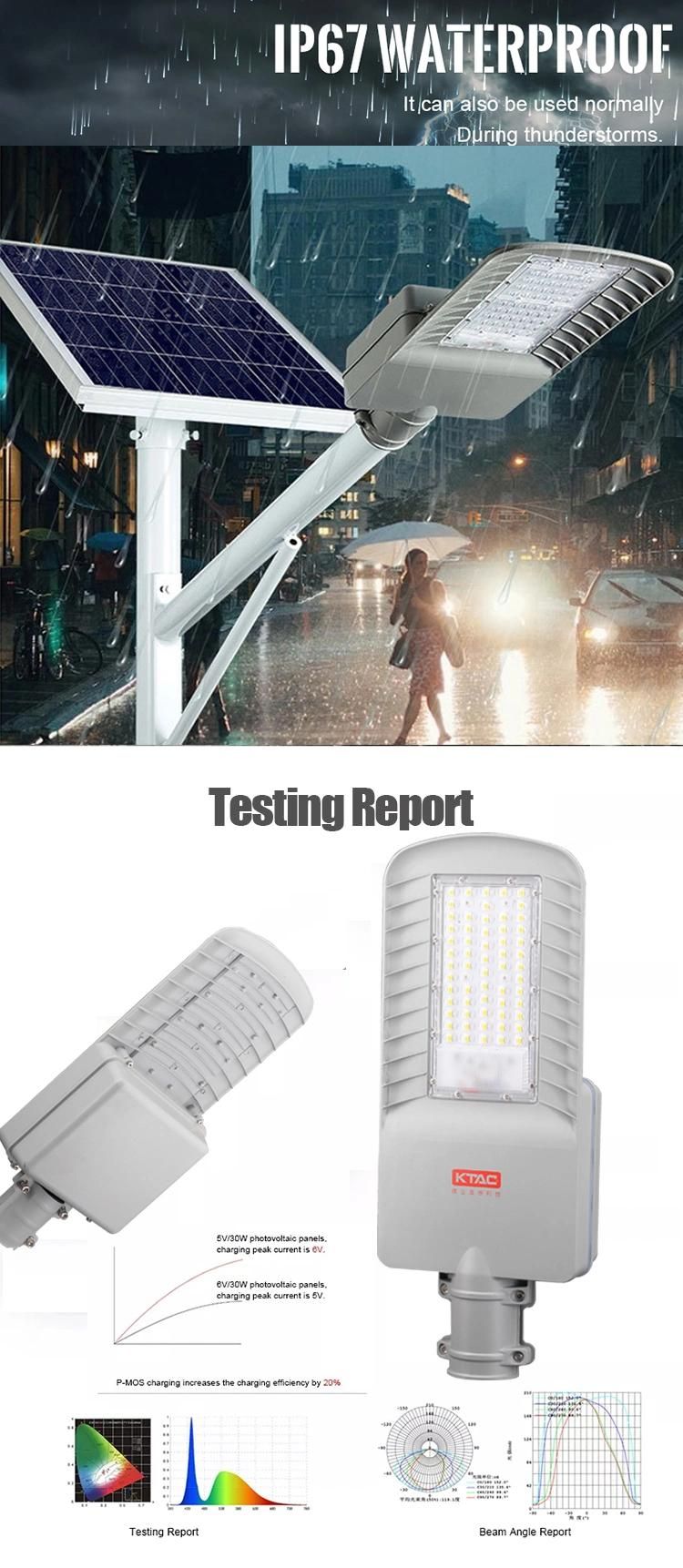 High Brightness Garden Automatic Energy Separate LED Solar Street Light