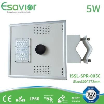 Esavior 5W Solar Garden Street LED Light Road Parking Lot Light with Microwave Sensor