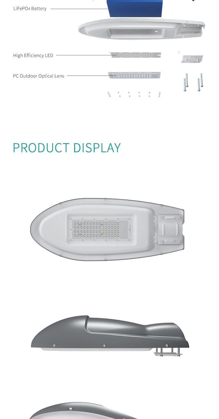 Cheap But High Quality IP65 50W 5400lm Waterproof Outdoor Lighting All in One Integrated Solar LED Light Solar Lamp Solar Bulb Enjoys 8 Years Warranty