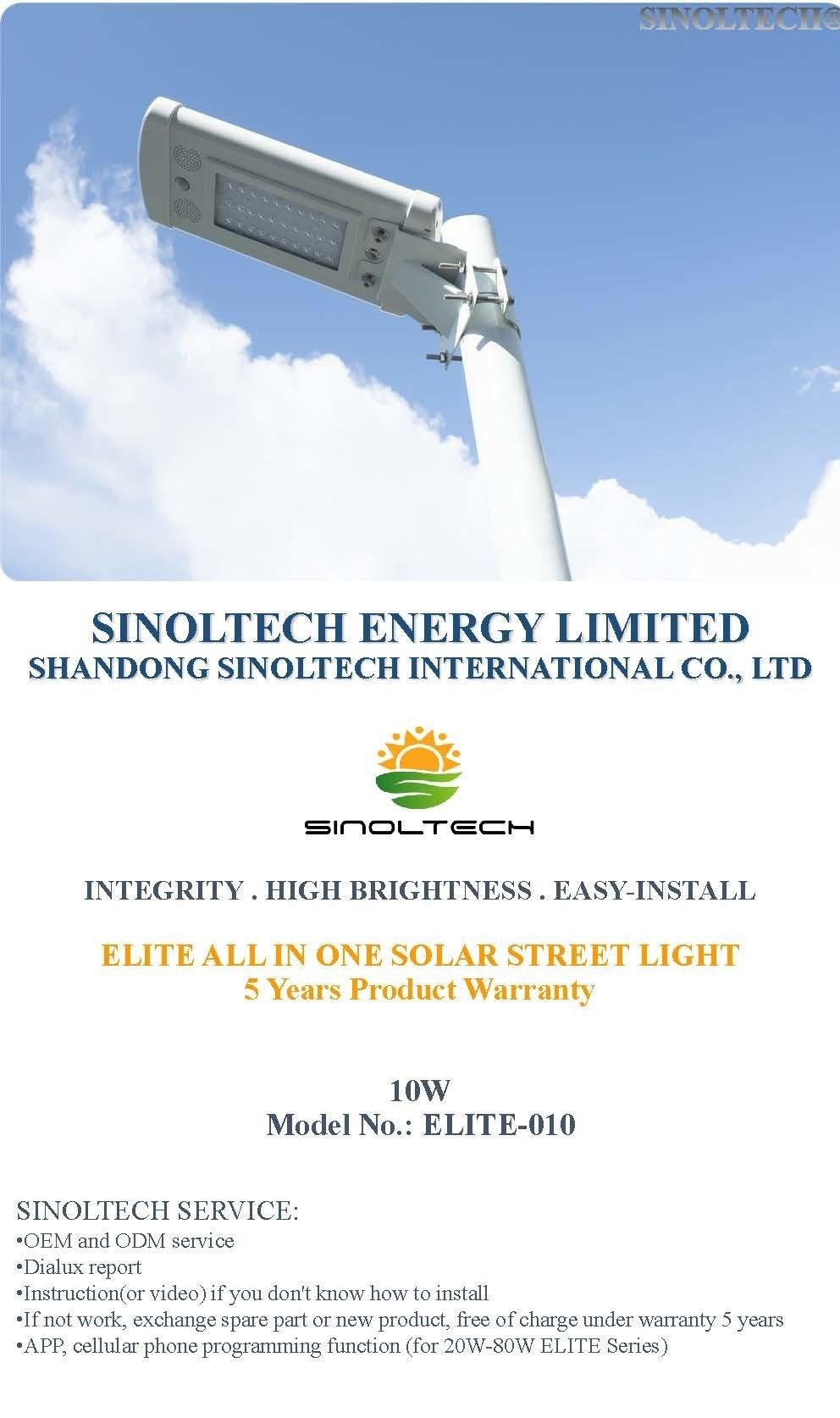 10W Elite All in One Solar Powered Light (ELITE-010)