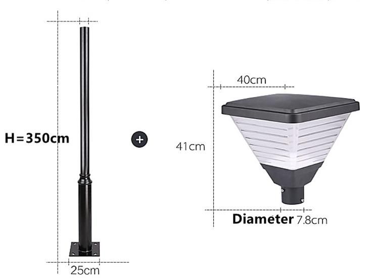 Integrated LED Solar Street Light Motion Sensor Outdoor Waterproof Wall Lights Pillar Solar Lamp 10W for Park Plaza Solar Flood Light