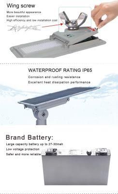 Motion Sensor 12V/24V Factory Direct Sales Cheap Price Waterproof Road Lamp Garden Light 60W, , 80W, 90W, 100W All in One Solar LED Street Light