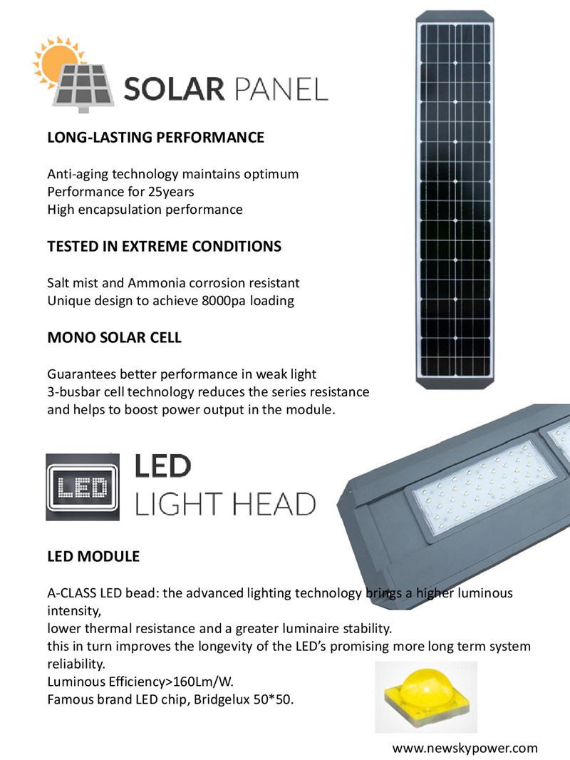 Outdoor LED Lights Solar Power 20W 30W 40W 60W 80W Solar LED Street Light Road Light