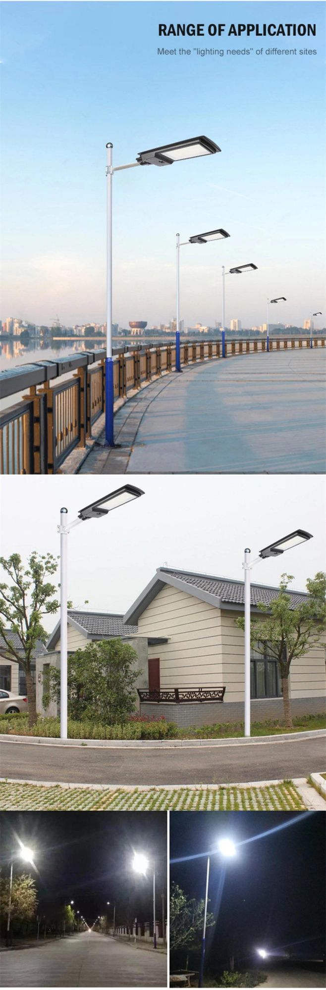 Remote Control Street Outdoor Waterproof IP65 50W 100W 200W 300W Integrated All in One LED Solar Garden Light