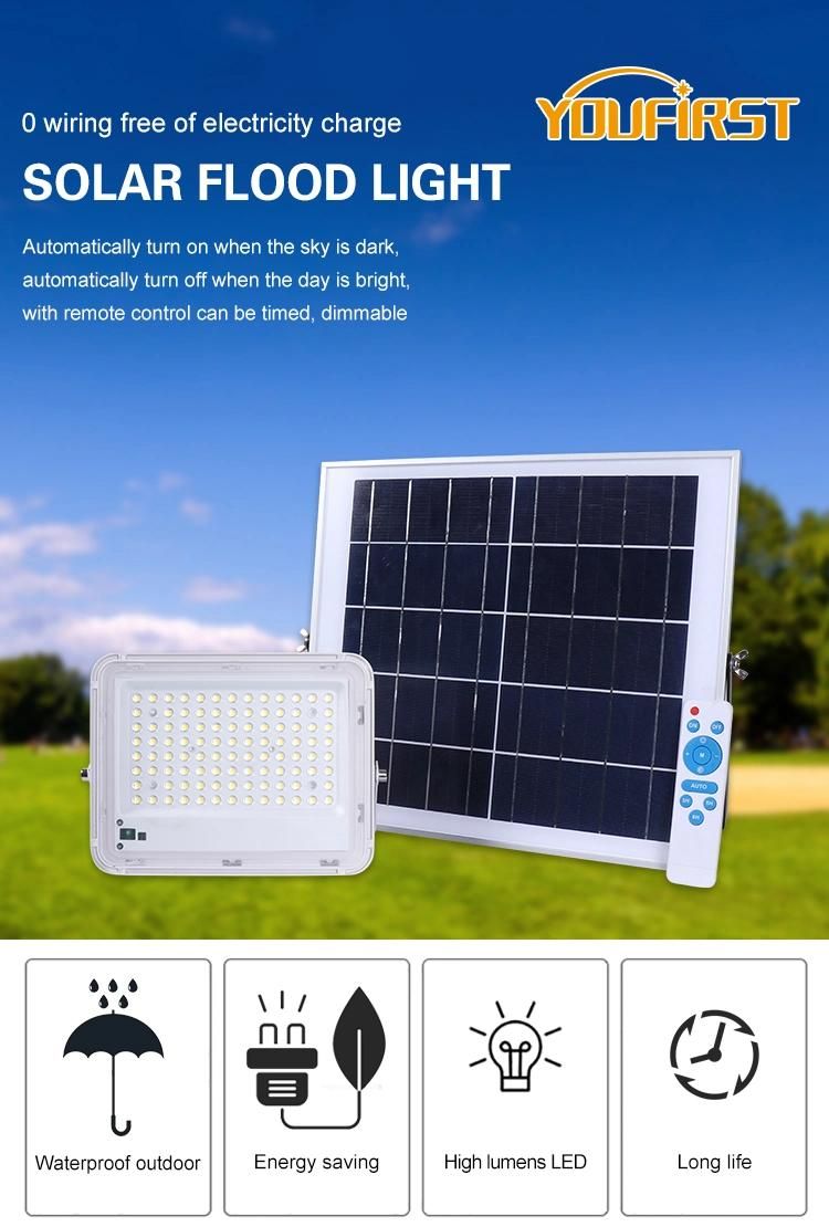 Outdoor Waterproof IP65 Street 100W 200 300W Solar Charging Lamp
