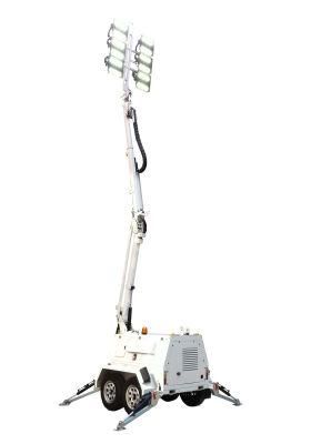 Mining Use Dual Axles Hydraulic Mast LED Mobile Lighting Tower