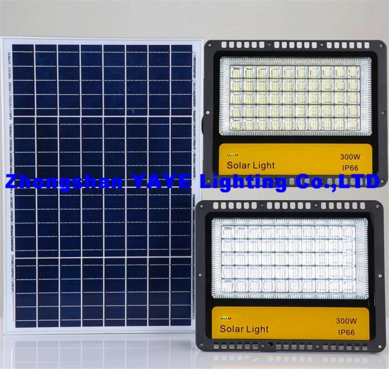 Yaye 2021 Hot Sell 300W High Brightness Energy Saving Aluminium Garden Outdoor Waterproof IP65 Solar LED Lawn Flood Lamp