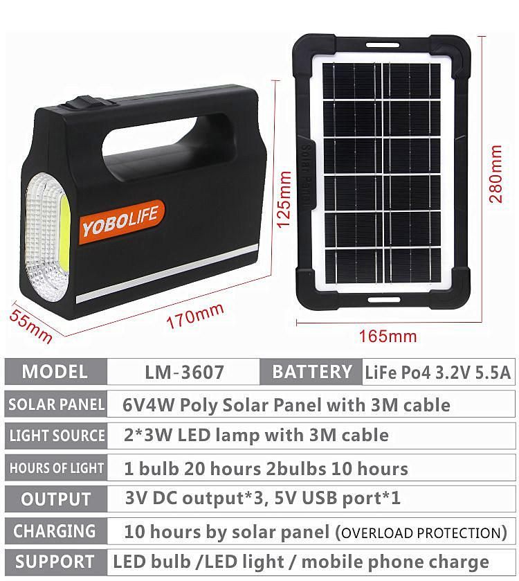 Yobolife 4W Solar Power System with Mobile Phone