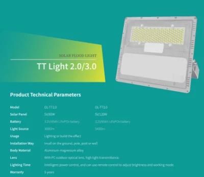 Outdoor IP65 Waterproof Project LED Flood Light with CE 120W LED Light