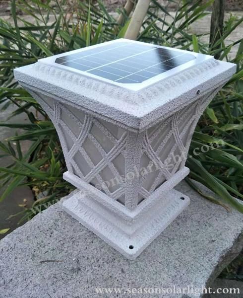 Smart LED Outdoor Patio Garden Lighting Solar Pillar Light for Christmas Decoration Lighting