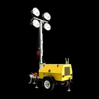 Trailer-Mounted Yanmar Engine Portable Mobile Light Tower for Rescue and Emergency