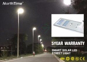 2018 Hot Sale Motion Sensor Integrated Ultra Bright Solar Street Light 100W 120W with Germany Solarworld Panel