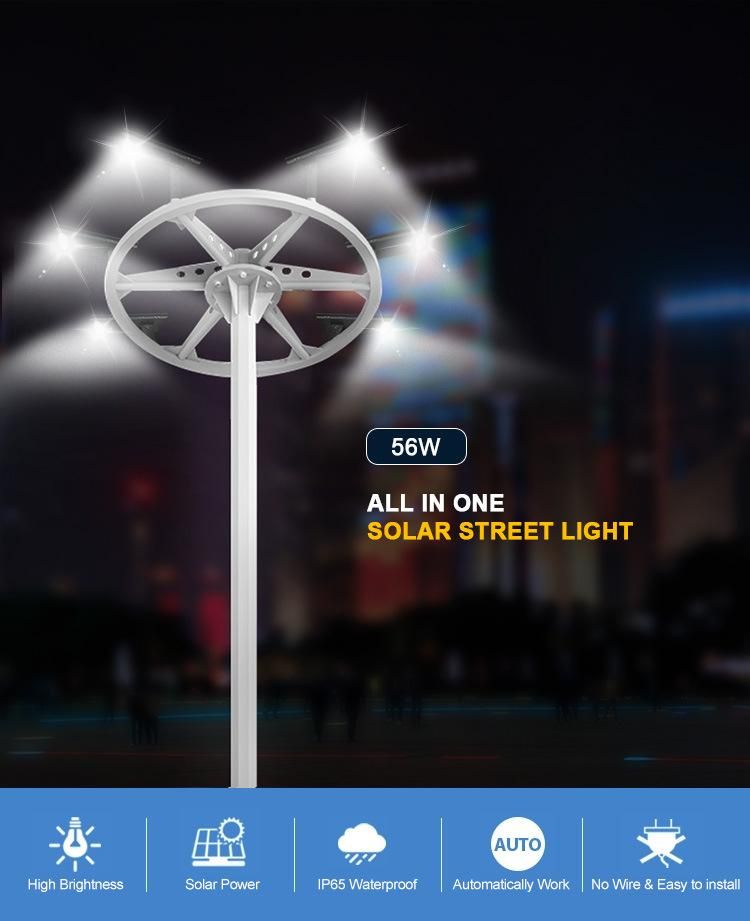 Newest Private Module IP65 Outdoor 56W LED Solar Street Light
