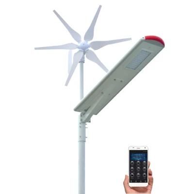 Bluetooth APP Control Motion Sensor Outdoor Wind Solar Hybrid Street Light
