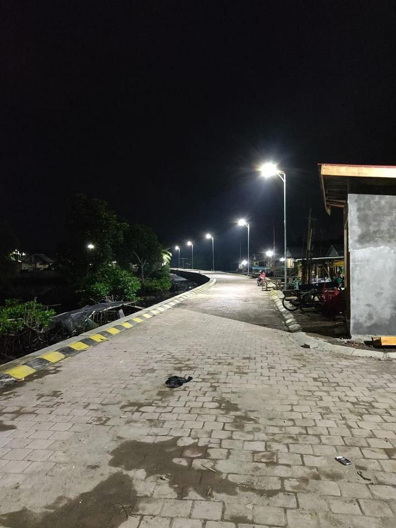9m Pole Outdoor IP65 Waterproof All in One Solar Street Light 80W