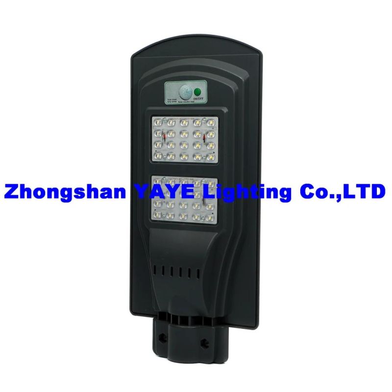 Yaye Hot Sell 150W Solar Street LED Light with Lithium Iron Battery /Control Modes: Light +Timing+Rador Control/Motion Sensor/Remote Controller/1000PCS Stock