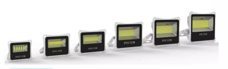 Zhongshan Factory Wholesale Cheap Factory Price RGB High Lumen IP66 Light Sense Motion Photocell Smart 50W for Football Garden Yard Lamp LED Floodlight