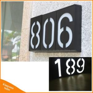 Solar LED Plaques House Number Address Signs Doorplate Light