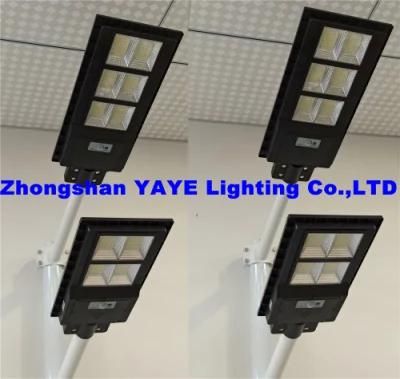 Yaye 18 Hot Sell 90W Solar LED Street Light / 90W Solar Garden Light with Lithium Iron Phosphate Battery, 15ah DC3.2V