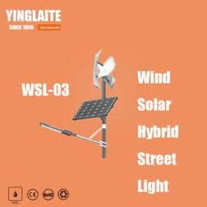 High Lumens Bridgelux CREE 6m Pole 50W Wind Solar Hybrid Outdoor Light