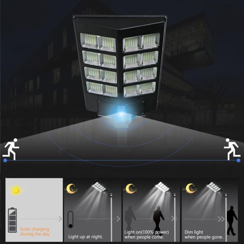 Outdoor IP65 Waterproof LED 100W 200W 300W 400W 500W All in One Outdoor Solar Street Lamp Motion Sensor