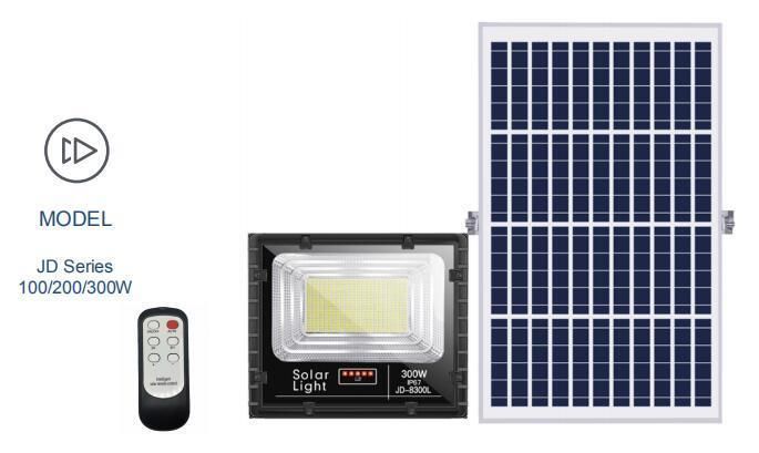 High Bright Solar Light Waterproof Outdoor Wall Mounted Flood Light 100W Factory Price LED Solar Flood Light