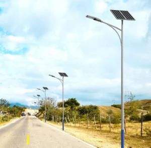 60W 80W 100W Single Arm Aluminum Alloy 3000K-5000K 130lm/W Lithium Battery LED Solar Power Lamp