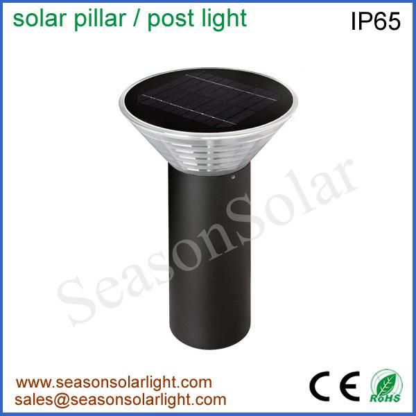 Height Customized Bright LED Lamp Outdoor 5W Solar Pillar Lamp with Warm White LED Light