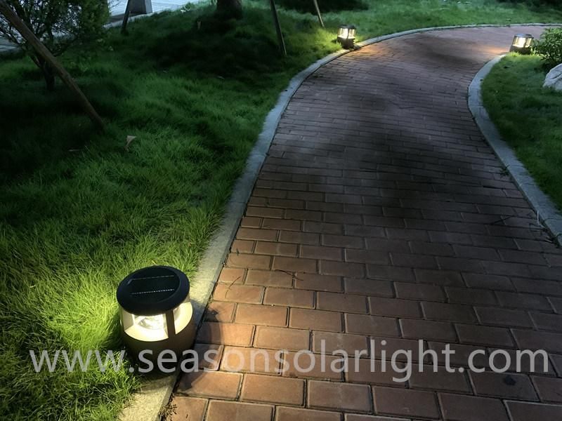 High Lumen Lighting Ce Die Casting Alu. Bright LED Garden Light with Solar Panel & LED Chip Lights