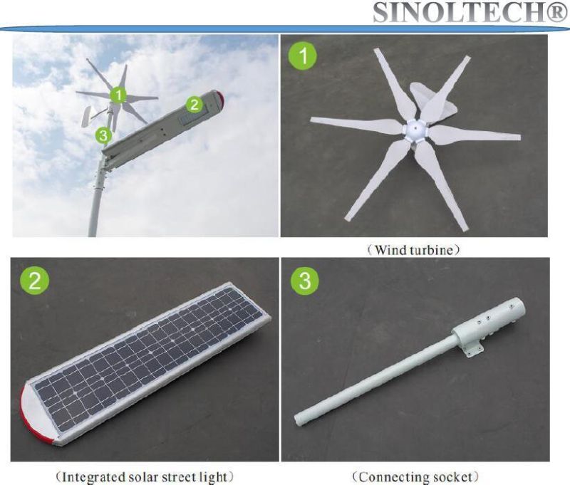 60W Hybrid Wind and Solar Powered LED Street Light (SNH-060)
