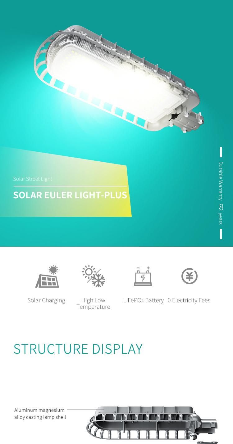 10 Years Warranty Manufacturer 20W Plus Solar Street Light with LiFePO4 Battery