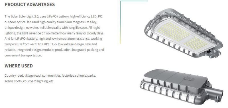 CE IP65 High Efficiency Integrated LED Light LiFePO4 Battery Solar Street Light