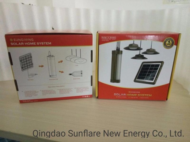2019 Qingdao Factory 4W Solar Kit Lighting System with USB